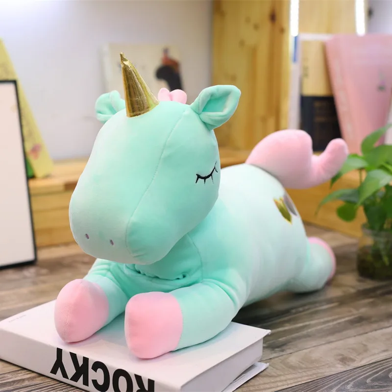 1 шт. 55 см Kawaii единорог плюшевые игрушки набивные животные Лошадь Единорог