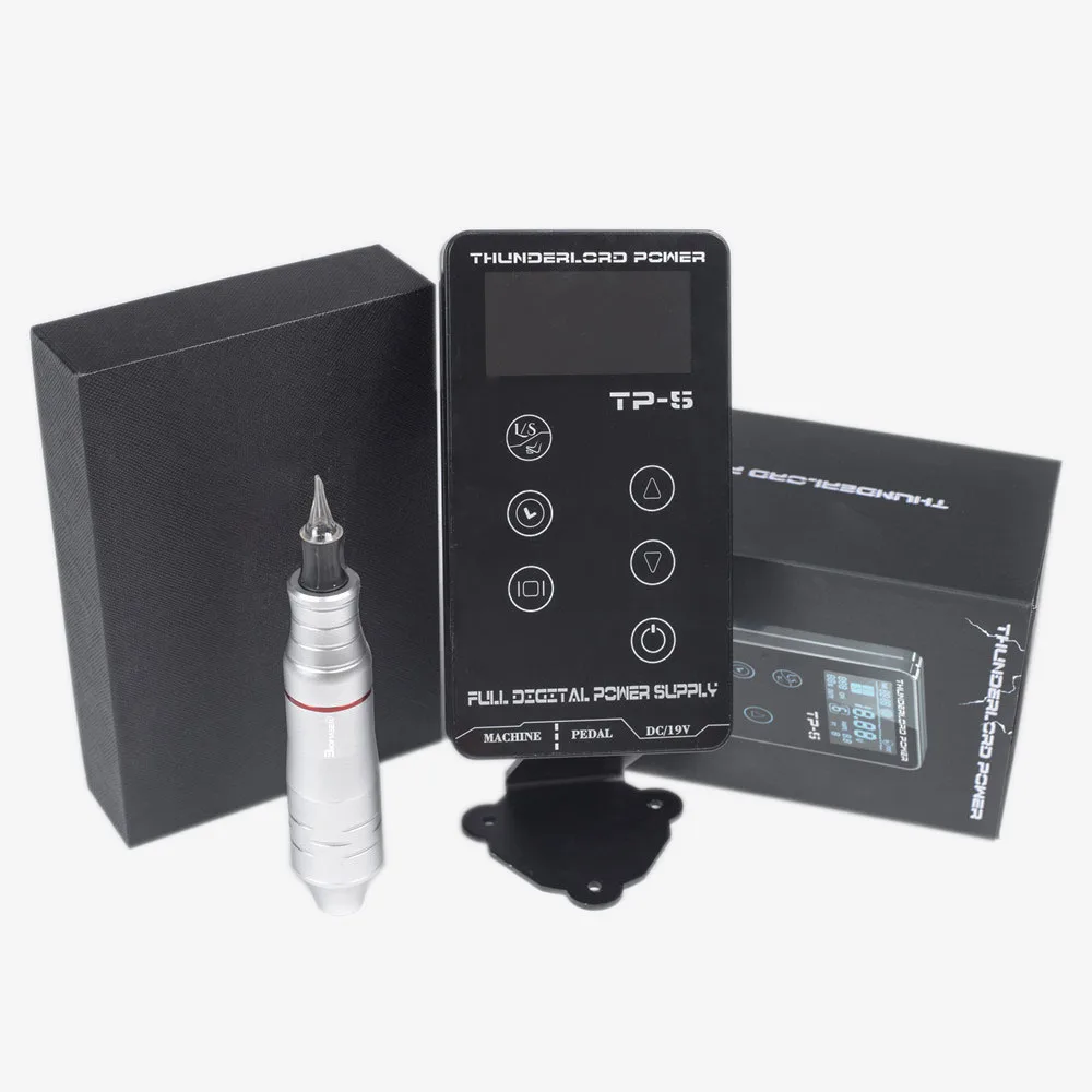 Tattoo Complete Kit Rotary Pen Tattoo Power With Cartridges Needles