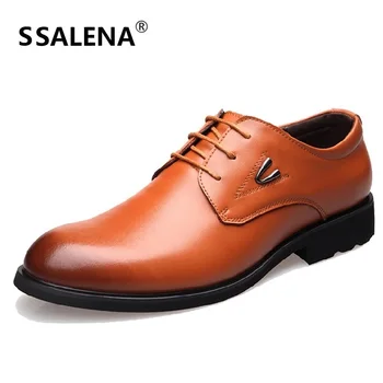 

Big Size 38-46 Casual Shoes Breathable Leather Male Formal Working Shoes Flats Spring Autumn Pointed Toe Shoes AA30041