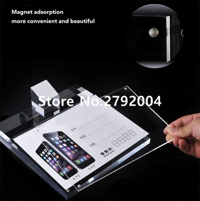Universal do Telefone Móvel de Acrílico Stand para Samsung Lote Limpar Titular Exibição Celular Telefone 6 7 Varejo Montagens 21*21 cm 10 Pçs - 5 Segurança e Proteção