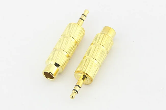 Gold Plated 3.5mm Male to 6.5mm Female Adapter 3.5 plug to