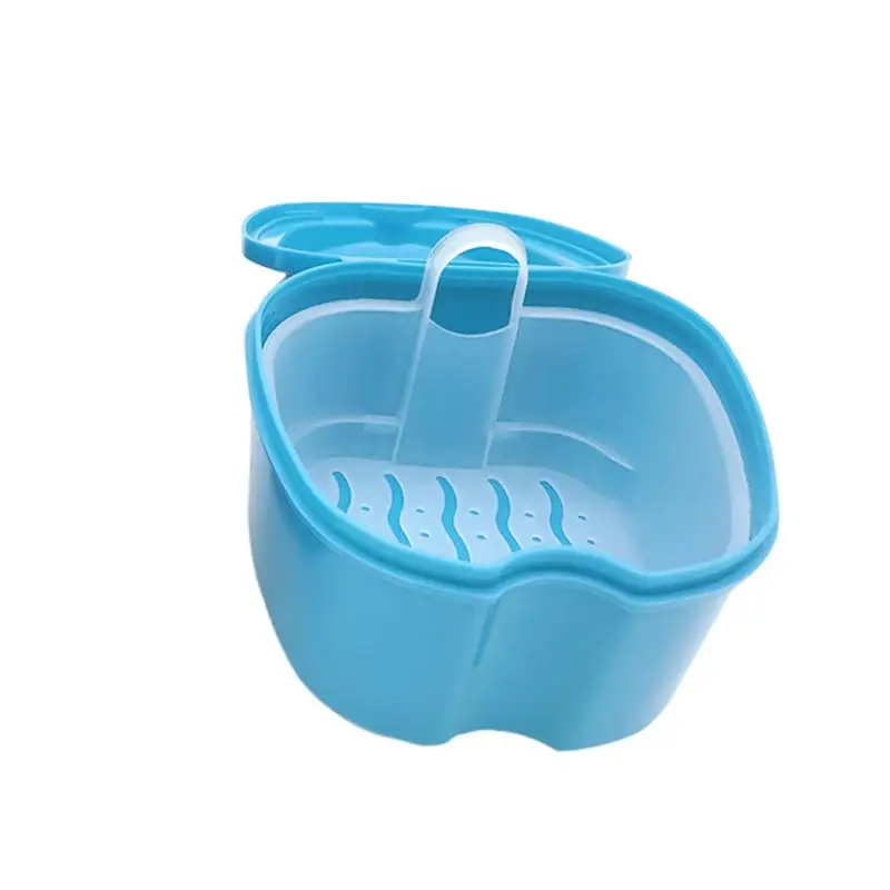 Denture Box Case Denture Bath Box Case Dental False Teeth Storage Box