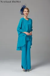 Elegant Mother of the Bride Dress with Jacket New Arrival Comfortable Chiffon Mother of the Bride Pant Suits 2019 Elegant Mother of the Bride Dress with Jacket New Arrival Comfortable Chiffon Mother of the Bride Pant Suits 2019