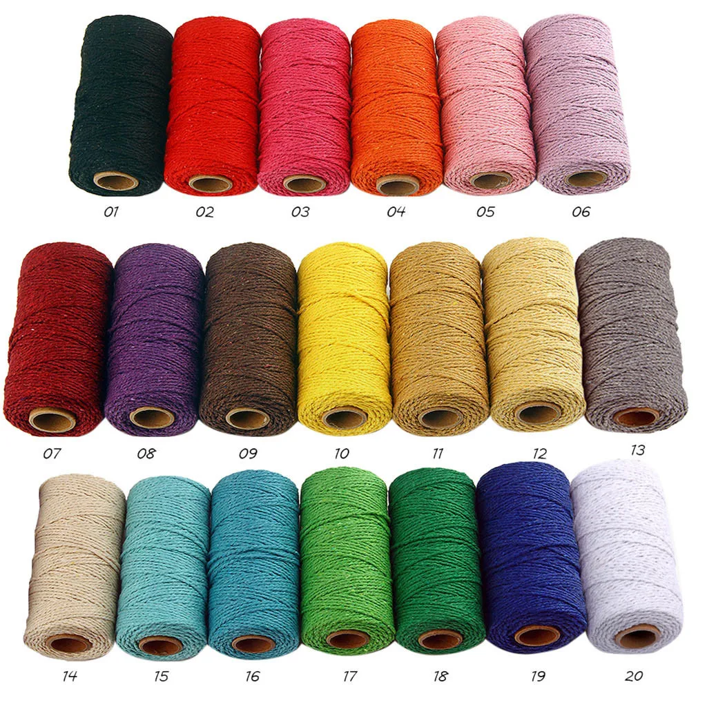 

Linen Rope 100m Long/100Yard Pure Cotton Twisted Cord Rope Crafts Macrame Artisan String For Gardening Crafts Bundling Ropes