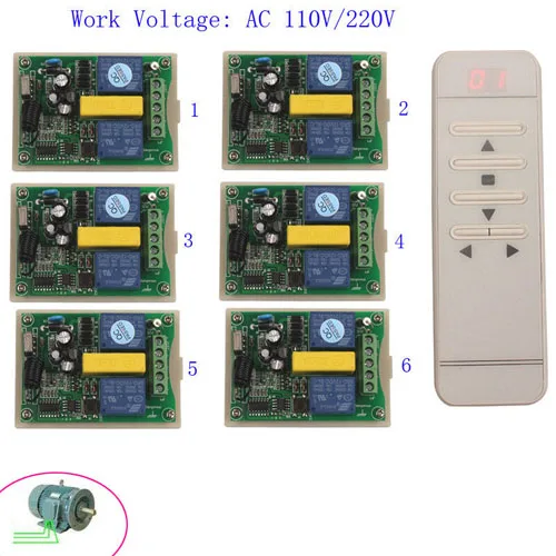 1X Remote Control AC 220 V 2CH цифровой дисплей Интеллектуальный Радиочастотный пульт дистанционного управления переключатель+ 6* приемник/проекционный экран/трубчатый двигатель Гаража двери Opner - Цвет: 1X Remote Control