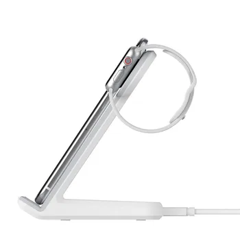 

Plastic+Metal Qi Wireless Quick Charger Holder Stand for For Watch 4 for iPhoneX Series Samsung Galaxy Note 8 9 S8 S9