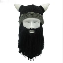 Okdeals мужские варварские Vagabond Viking Beanie Рог шапки ручной работы зимние теплые вечерние Модные Подарки Забавные кляп шапка на Хэллоуин