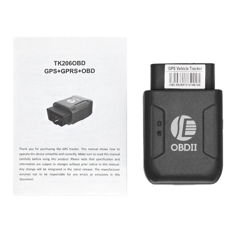 TK206 Mini OBD2 gps трекер gprs в реальном времени система слежения за автомобилем