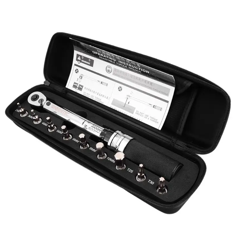 

1/4inch 1-25NM Click Adjustable Torque Wrench Bicycle Repair tools kit set tool bike repair spanner hand tool set