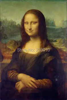

free shipping Mona Lisa smile oil painting on canvas classic portrait oil painting canvas prints wall art decoration picture