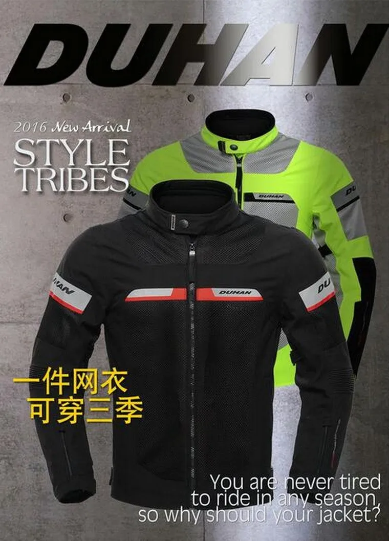DUHAN летняя сетчатая дышащая мотоциклетная одежда, куртка для мотокросса, мотоциклетная одежда, куртки из полиэстера, черный, зеленый