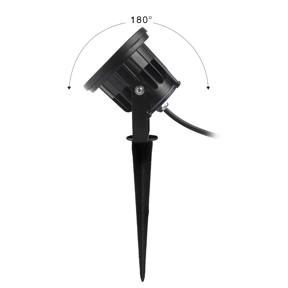 Светодиодный светильник лужайки 7 W прожектор лампа с Спайк Водонепроницаемый IP65 для пейзаж для освещения сада на открытом воздухе AC85-265V