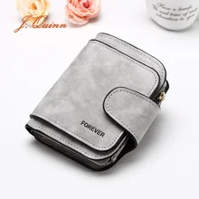 J.Quinn New Fashion Small Short Lady Wallet PU Leather 6 Credit Card Zipper Coin Pocket Purse for Women Cute Wallets Holder