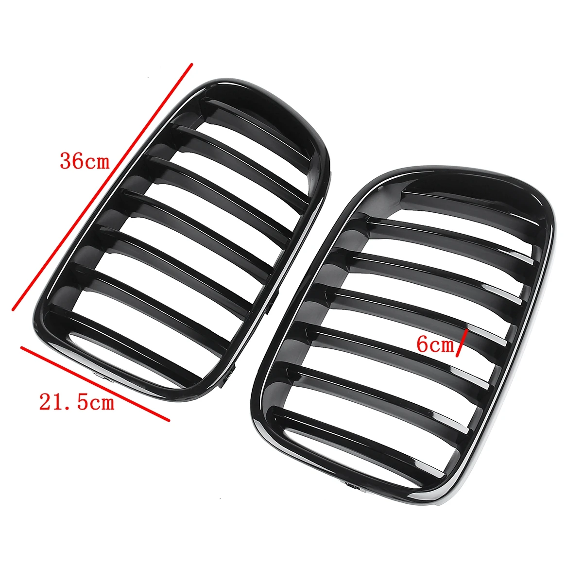 Для BMW X3 F25 2010 2011 2012 2013 1 пара передняя Передняя ножка гриль глянцевая черная замена