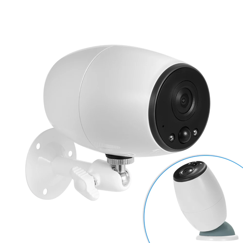 

720P Low Power Consumption IP Camera with Built in Battery Wireless WiFi IP Camera TF Card Storage for Home Security