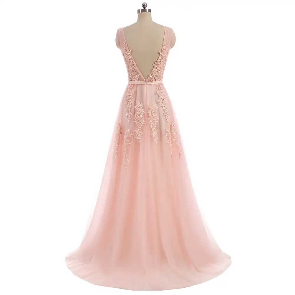 WeiYin Rosa Spitze Kleid Abendkleid Sweep Zug Lange V-ausschnitt Vestido De Forma Tüll Prom Kleider Sehen Durch Abend Party kleid WeiYin Rosa Spitze Kleid Abendkleid Sweep Zug Lange V-ausschnitt Vestido De Forma Tüll Prom Kleider Sehen Durch Abend Party kleid