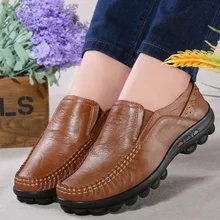 Модные слипоны ручной работы Обувь для девочек Туфли без каблуков большой из натуральной нешлифованной кожи Для женщин Лоферы для женщин Пояса из натуральной кожи с низким верхом обувь для вождения для Для женщин