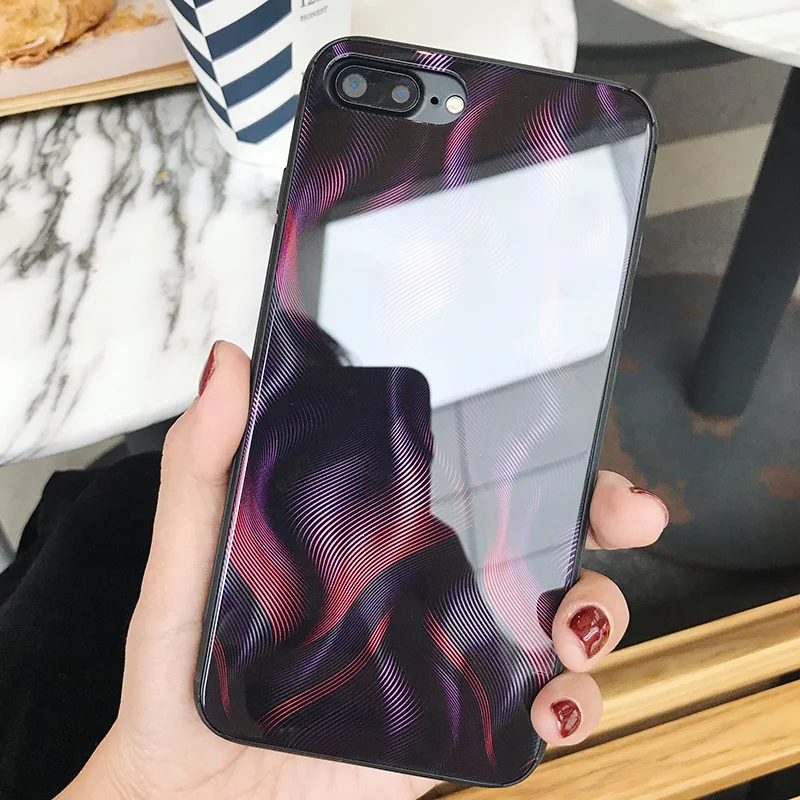 Easterm роскошные чехлы закаленное Стекло чехол для телефона 7 8 плюс крышка Iphone X 10 6 S