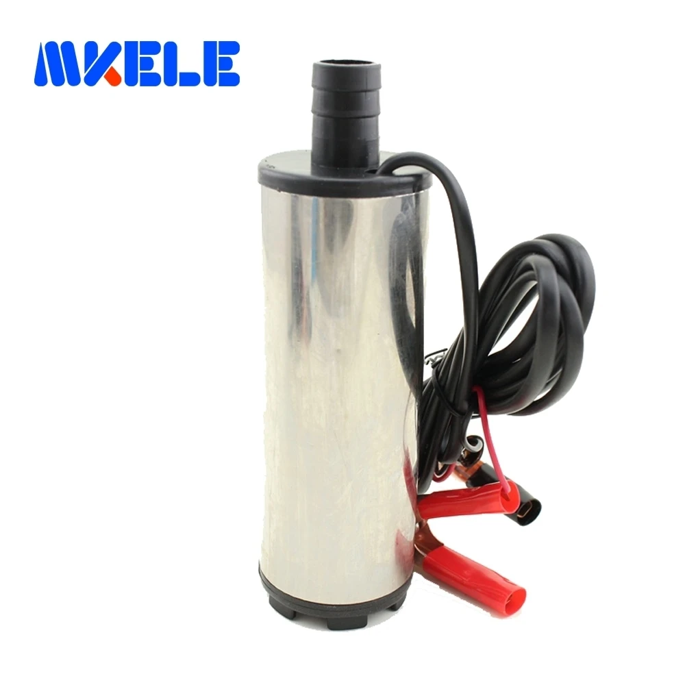 Free shipping DC 12V Submersible Diesel Fuel Water Oil Pump Car Camping Portable 30L Per Minute