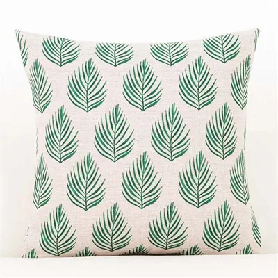 3D зеленый наволочка в форме листа ботанический тропический листья пальмы Geomtric Черный Бежевый наволочки для спальни диван украшения - Цвет: 3