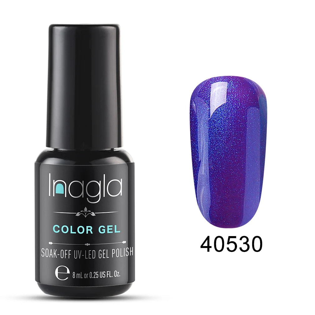 Inagla Гель-лак для ногтей высокое качество дизайн ногтей 79 горячая Распродажа цвет 8 мл впитываемый органический УФ светодиодный лак для ногтей - Цвет: 40530