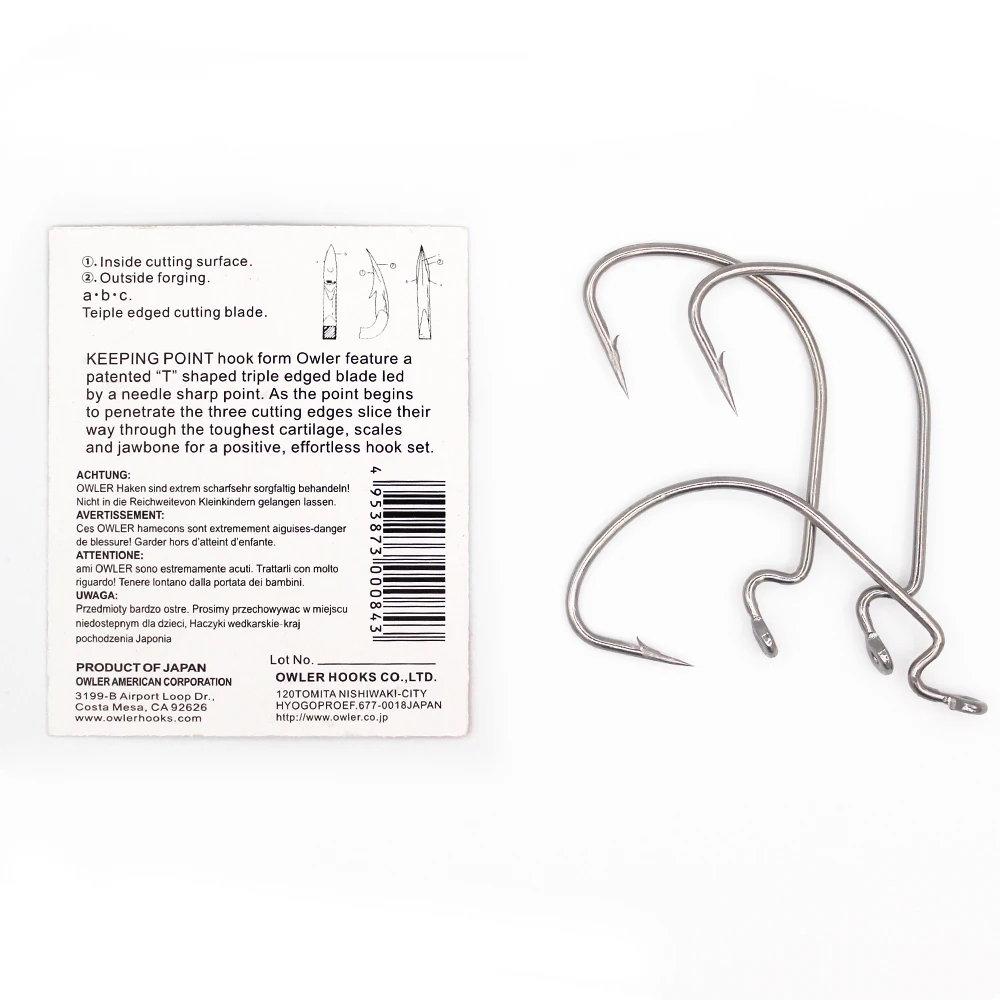 1 pack 5/0#-6# B-11 Offset Worm Hook Fishing Hook 9 Sizes Crank Worm Sharp Hook Fishhook Strength hook owner