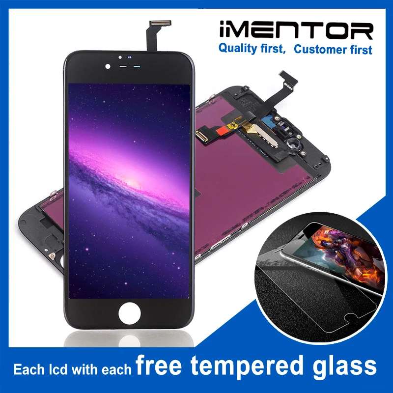 

10pcs TIANMA AAA replacement promotion for iphone 6 a1586 lcd screen display touch glass free tempered glass