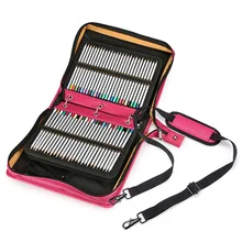  216 Holes School Pencil Case PU Leather Spiral Folding Detachable Pencilcase Large Multifunction Sketch Pen Bag Box Pouch 