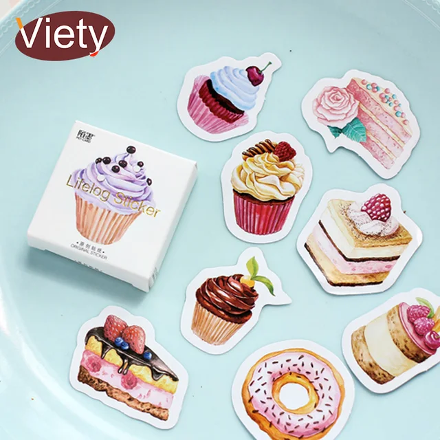 45 Sztukpartia Tort Urodzinowy Mini Scrapbooking Naklejki Etykiety