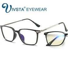 IVSTA Computer Glasses Men anti Blue rays Clear Lenses Gaming Glasses Women Myopia Optical Frame TR90 Titanium Wood Grain E007