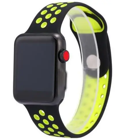 Черный чехол, умные часы серии 4, спортивные умные часы для apple iphone 5, 6, 6s, 7, 8, X plus, для samsung, умные часы honor 3, sony 2 - Цвет: BLACK YELLOW