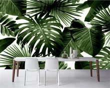 beibehang Custom photo wallpaper retro tropical rain forest banana leaf Hotel TV backdrop decoration 3d wallpaper Wall Sticker цена beibehang Custom photo wallpaper retro tropical rain forest banana leaf Hotel TV backdrop decoration 3d wallpaper Wall Sticker цены онлайн
