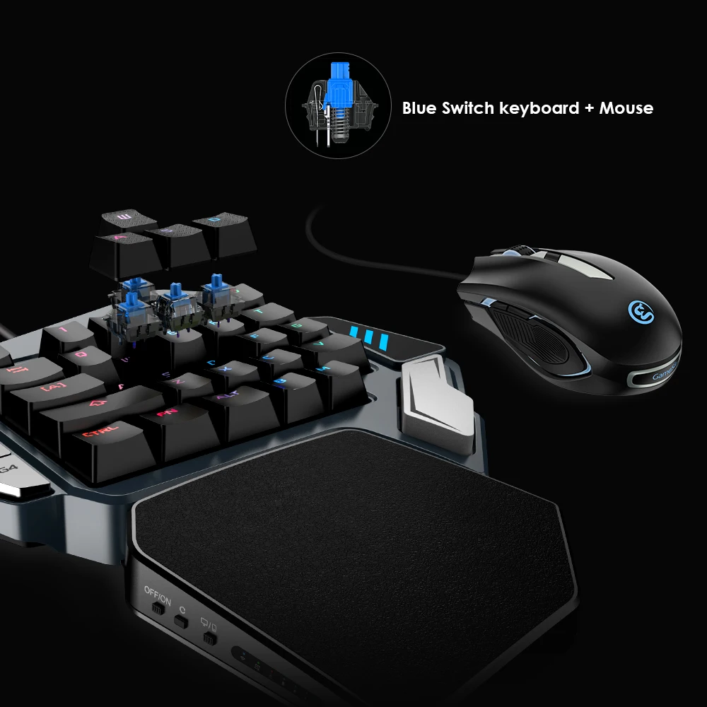

GameSir Z1 Gaming Keypad For FPS Games One-handed Cherry MX Red switch Keyboard / Mechanical Blue axis keyboard/BattleDock
