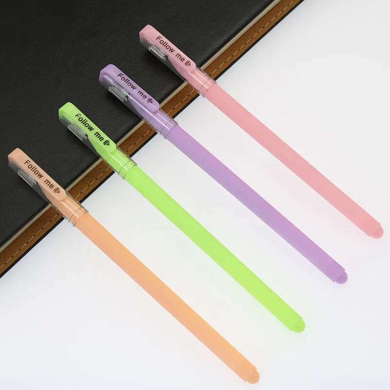 

4 Pcs/lot Jelly Gel Ink Pen Crystal Love 0.38mm Black Lapices Pens Canetas Stationery Office Accessories School Supplies