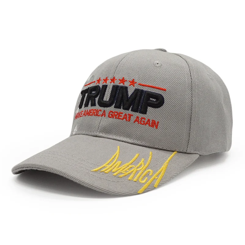 Высокое качество Дональд Трамп бейсбольная кепка делает Америку большой Snapback шляпа вышивка Америка кость США флаг Snapback Кепка s - Цвет: gray