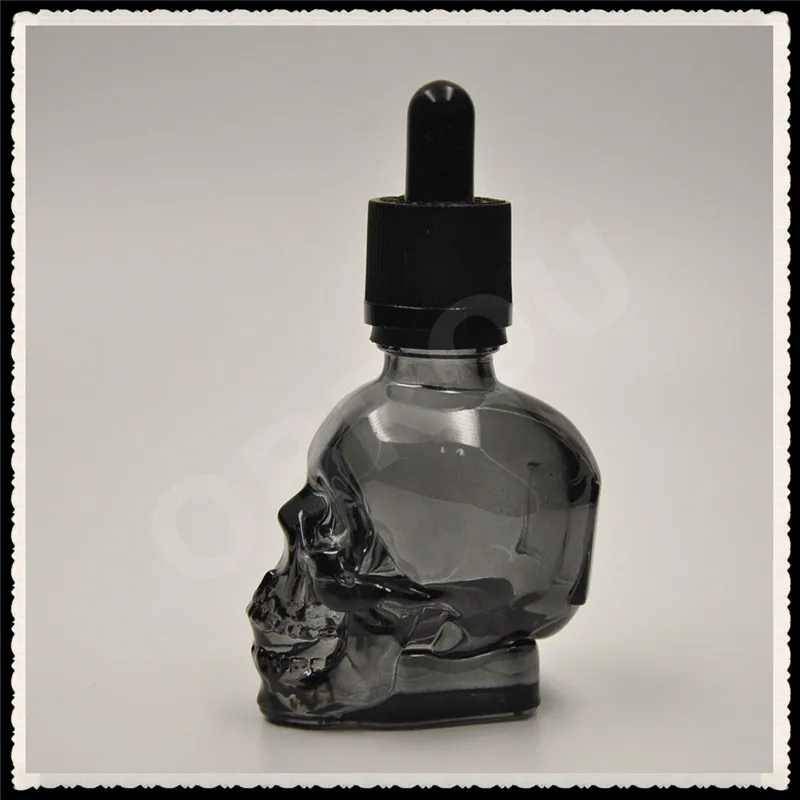 Buy wholesale 30ml clear black skull bottle ,1pcs per