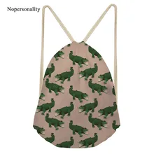 Nopersonality шнурок сумки для Для женщин крокодил печати милые дети, школьные шнурок Bagpack повседневные студенческие дети авоську