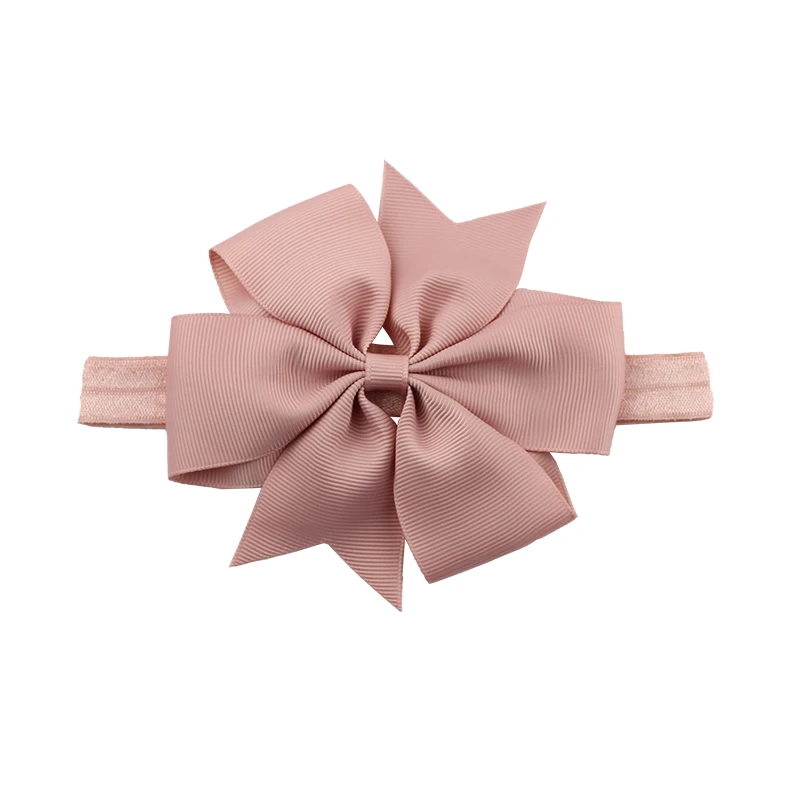 20 Colors Children Solid Ribbon Hair Bow Headbands Hair Accessories bandeau bebe fille kids Bowknot Hair bands Hair Ties (19)