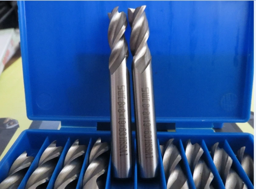 10 pcs HSS Drill Bit Milling cutter 8mm 3Flute End Mills CNC lathe