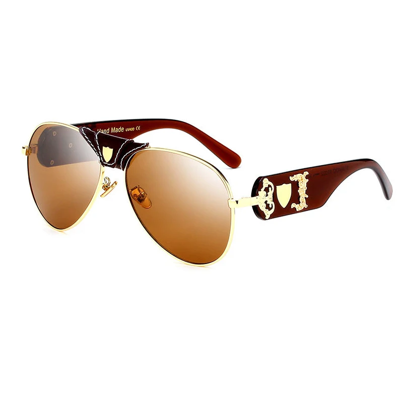 ALOZ MICC новые брендовые Дизайнерские мужские классические черные женские очки для вождения солнцезащитные очки для мужчин оттенки очки Oculos UV400 Q34 - Цвет линз: C1 Brown Lens