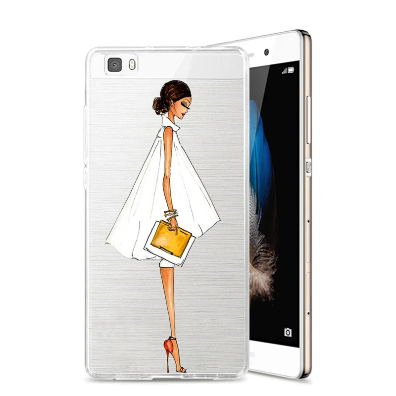Case For Huawei P8 Shopping Fashionable Girl Coque Fundas Phone Cases For Ascend Huawei P8 Lite Soft Silicone Back Case Cover
