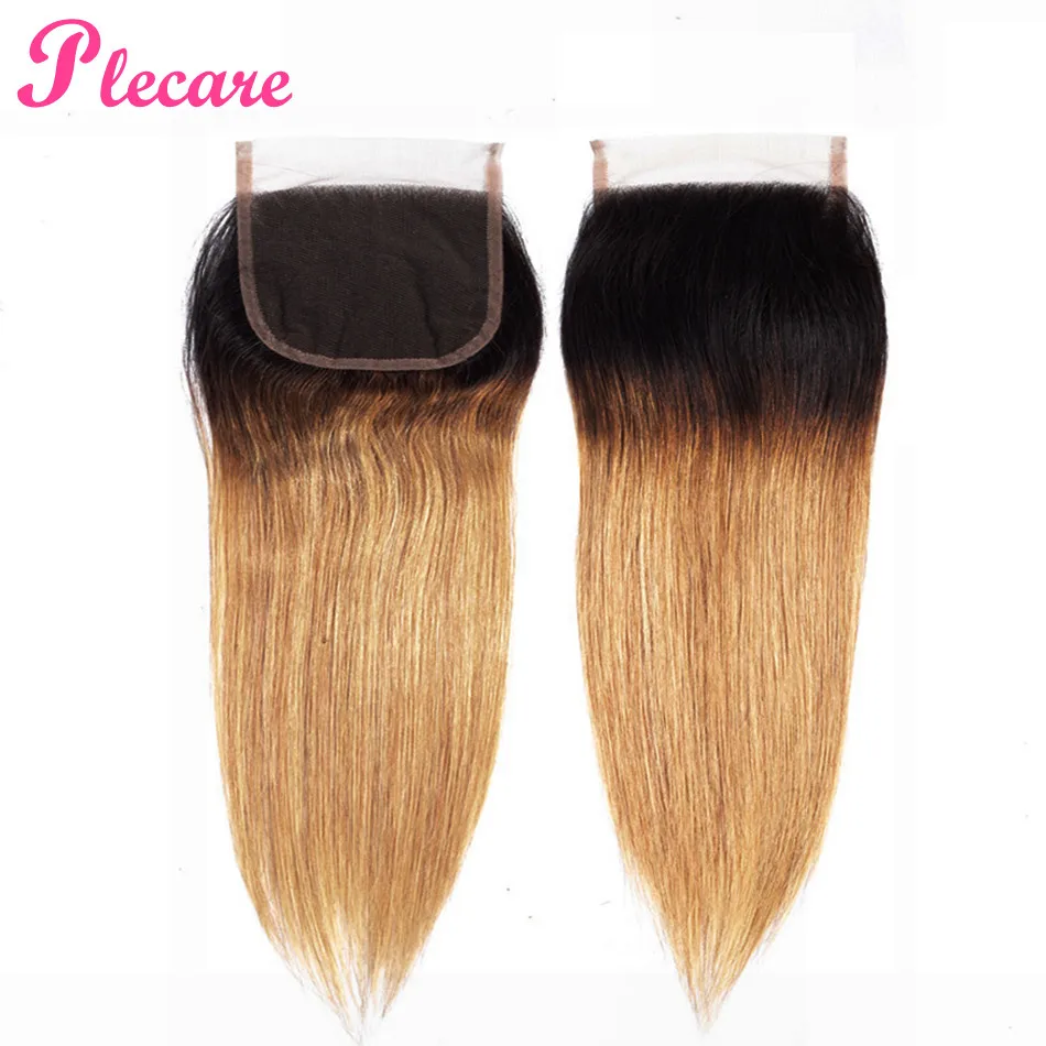 

Plecare Brazilian Straight 4*4 Lace Frontal Closure 1 Pcs T1B-27 8-20 Inch Non-remy 100% Human Hair Extensions Free Shipping
