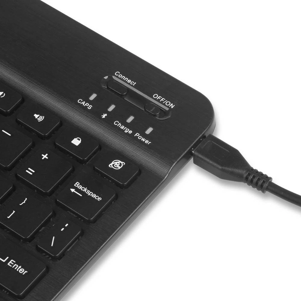 Беспроводная Bluetooth 3,0 клавиатура перезаряжаемая умная Клавиатура для ноутбука планшета ПК ноутбука мини 9 дюймов 87 клавиш английские клавиатуры