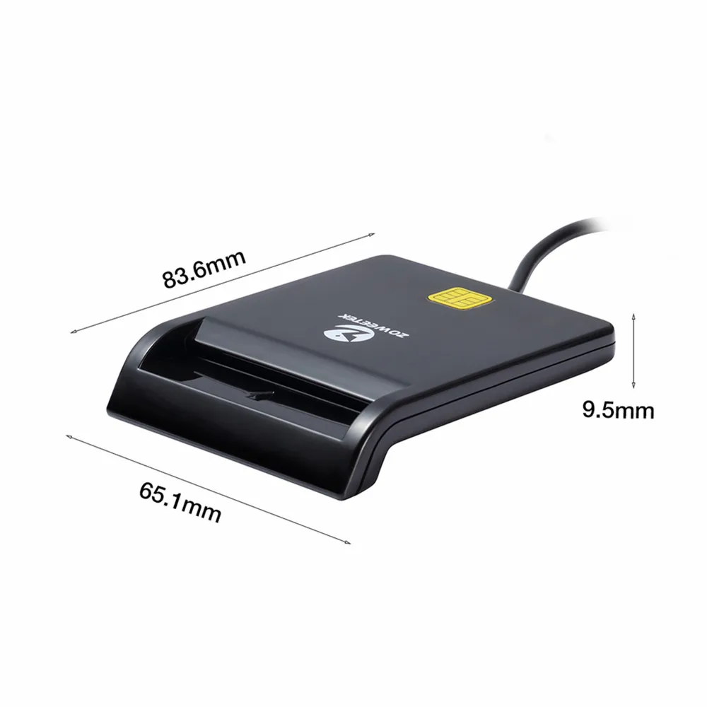 Zoweetek 12026-1 USB считыватель смарт-карт Писатель ПК/SC USB-CCID EMV ISO 7816 SCR-N99