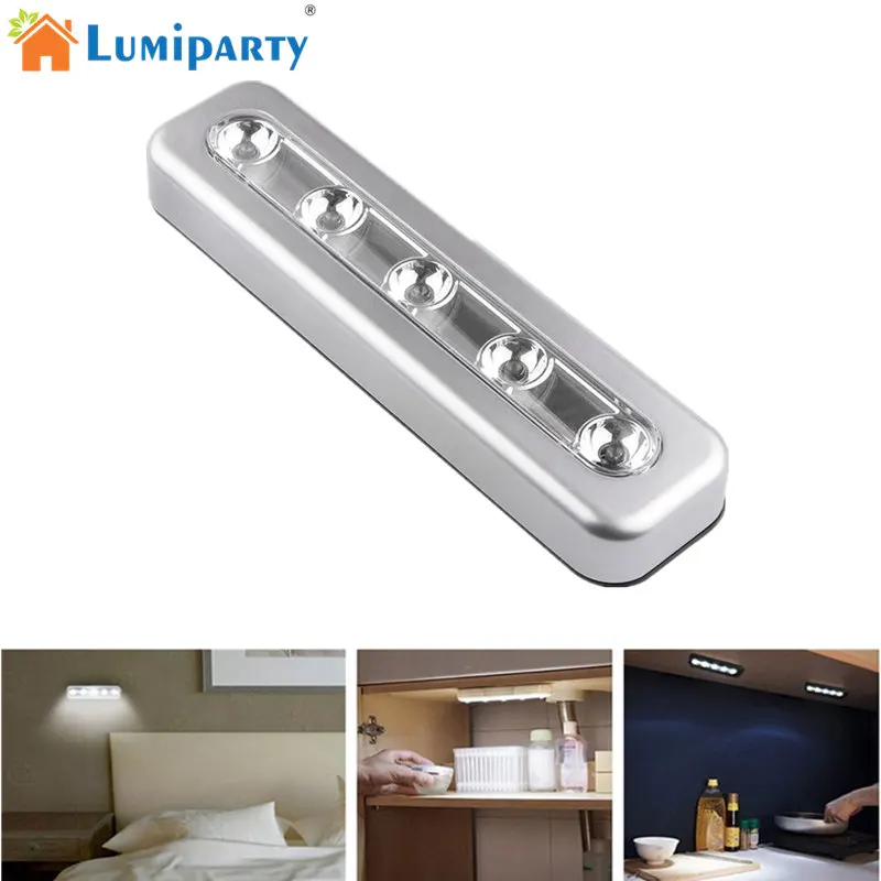 

Mini 5 LED Cabinet Light With Adhesive Sticker Lamp for Kitchen Bedroom Cupboard Drawer Closet Wardrobe Lighting