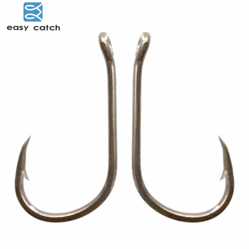 Easy Catch 200pcs 8340 High Carbon Steel Carp Fishing Hooks Silver