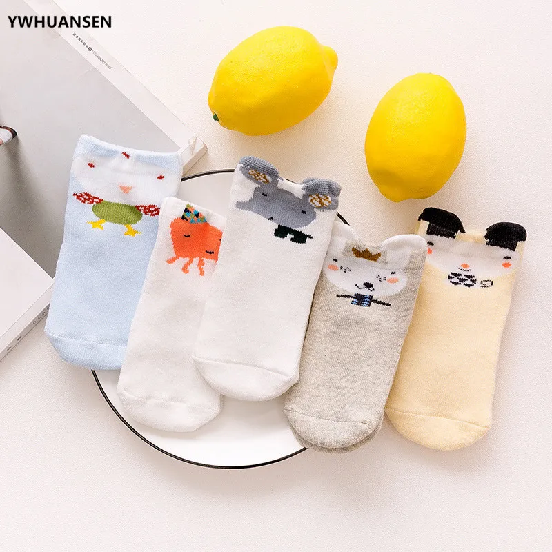 YWHUANSEN 5 Pairs/lot Thick Socks For Baby Boys Girls In Winter Warm Animal Terry Socks For Newborns Cute Autumn Infant Socks - Цвет: 4