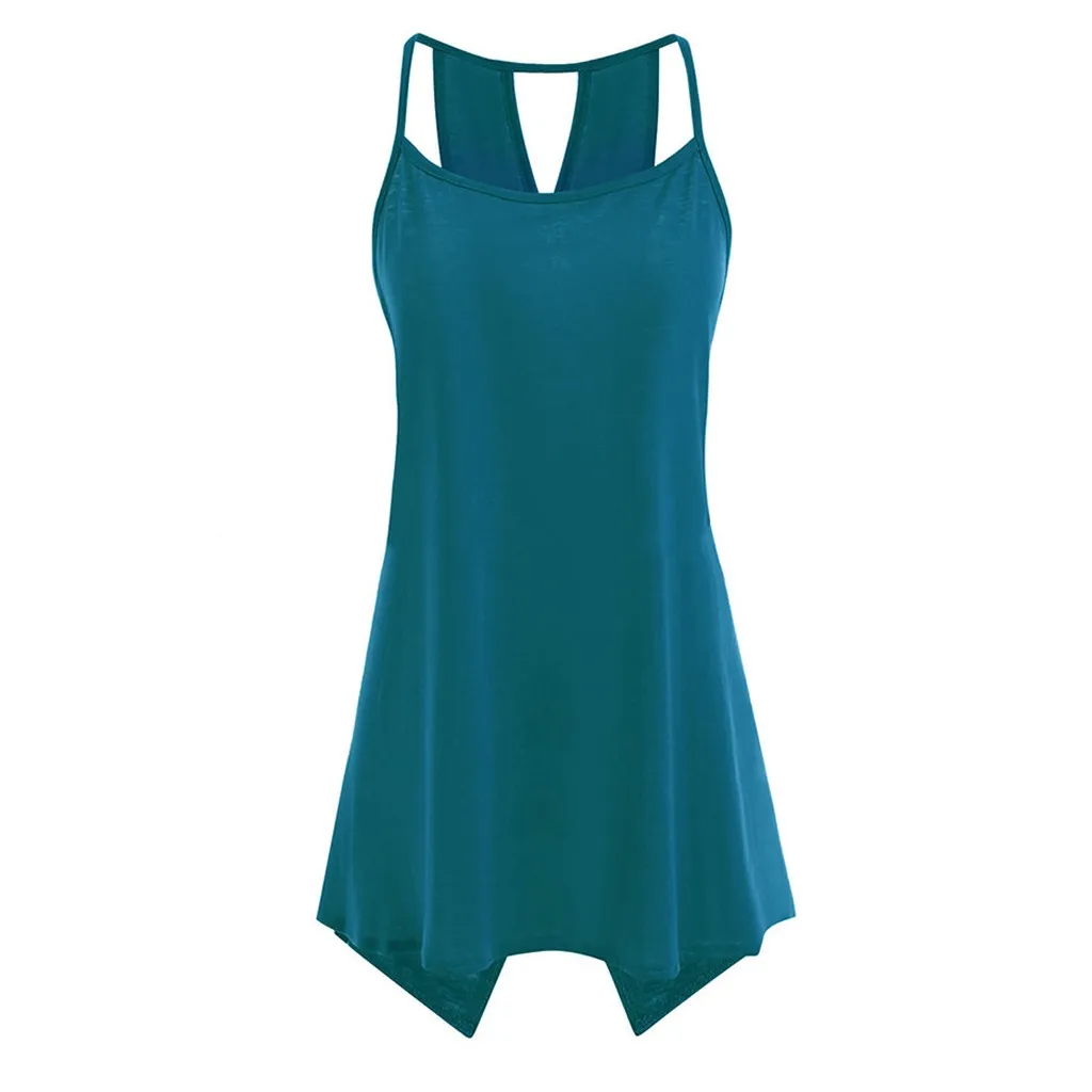 

2019 New garment Fashion Women Vest O-Neck Pure Color Sleeveless Camisole Loose Tops Plus Size XXL-6XL Ropa de moda para mujer