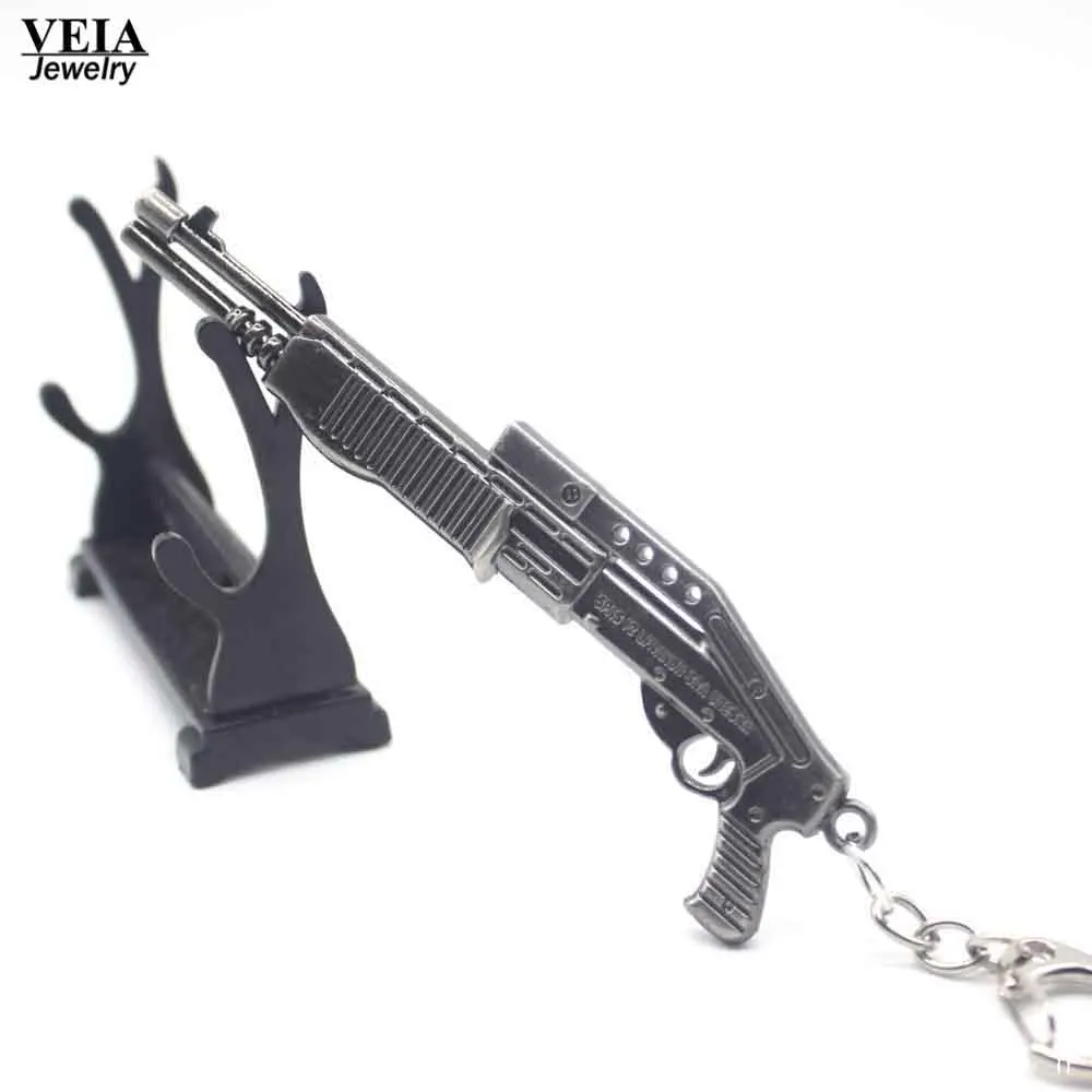 Mini ​Weapon Gun Metal 6cm Keyring Keychain Key Ring Chain Gift SPAS-12 Model 