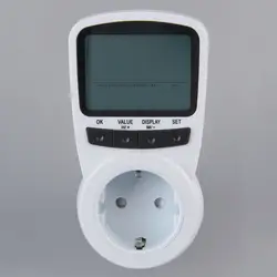 TS-1500 электронный измеритель энергии ЖК-монитор энергии подключаемый счетчик электроэнергии для штепсельная вилка европейского стандарта